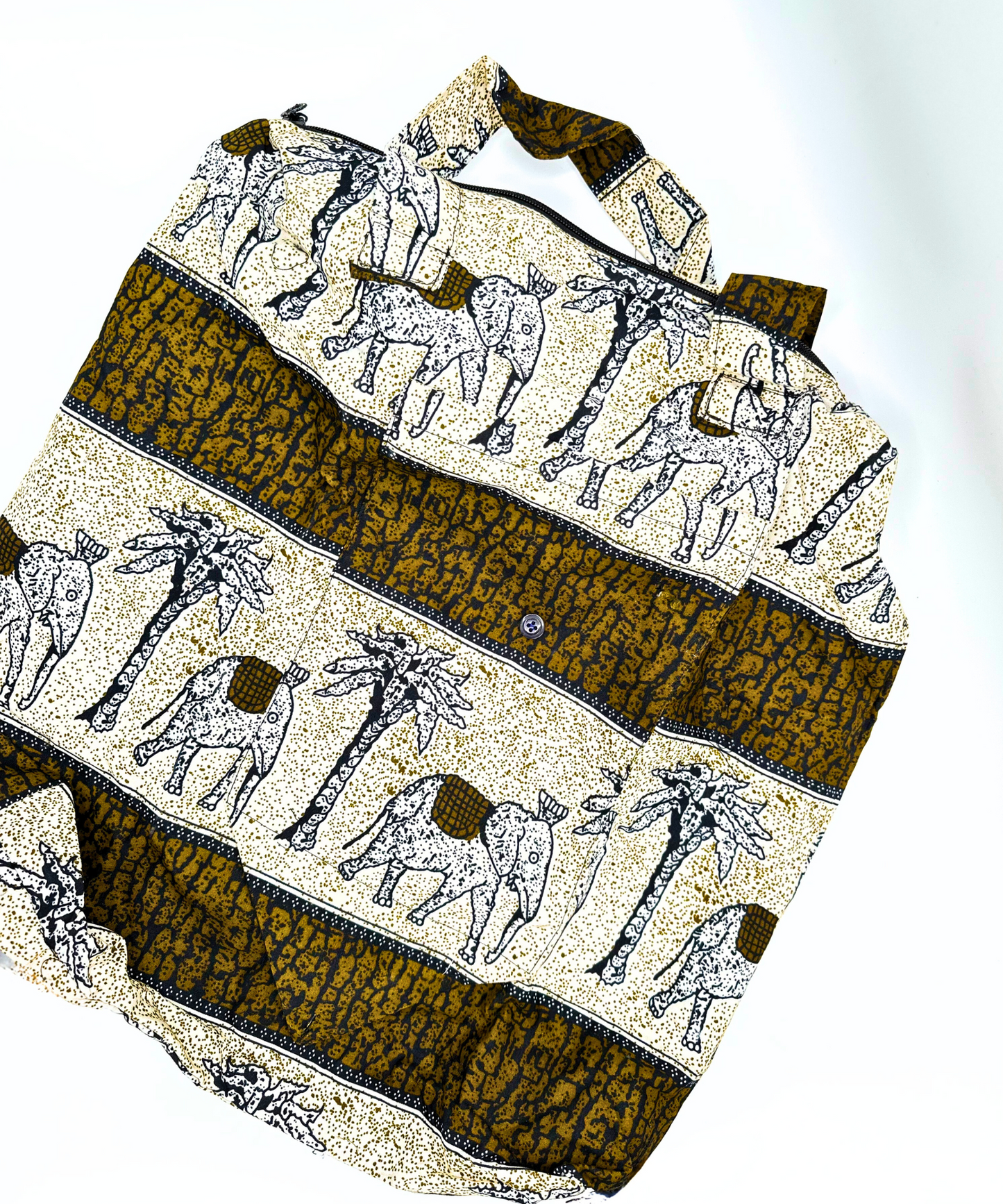 Chitenje-Stoffbeutel – einrollbar