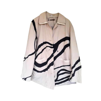 Handbemalte Coffee Print Jacken