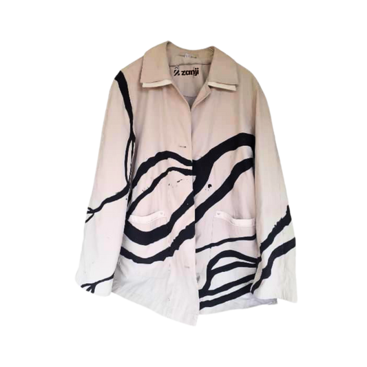 Handbemalte Coffee Print Jacken